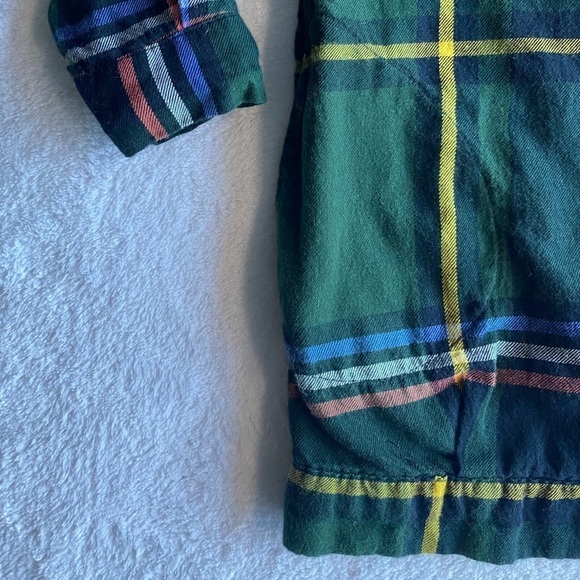 Old Navy Girl’s Tunic 100% Cotton Shirt Dress Pockets Green Plaid Size 2T GUC - Picture 4 of 9